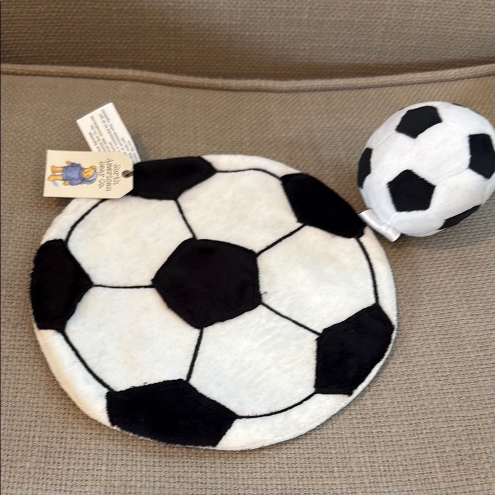 NWT Baby North American Bear Co. Soccer Ball Baby Cozie and Little Plush ball!